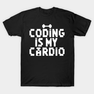 Coding Is My Cardio | 8-Bit Retro Coder T-Shirt
